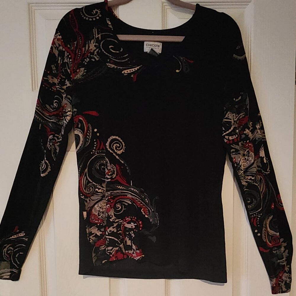 CHICOS Top - Whimsical Print